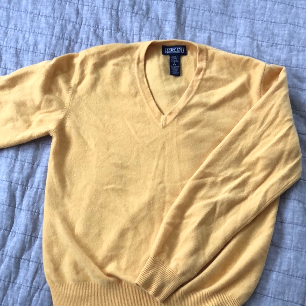 Lemon yellow 100% cashmere sweater size S